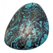 1 Hubei Turquoise Freeform Gemstone Cabochon (S) 41 x 43mm