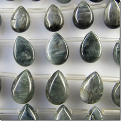 Eagle Eye Jasper drop briolette gemstone beads (N) 11.5 to 12.3mm CLOSE OUT!
