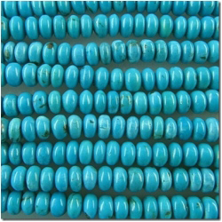Turquoise Campitos AA rondelle gemstone beads (S) 5 to 5.2mm