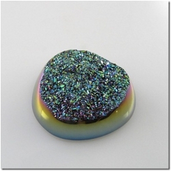 1 Titanium AAA infused druzy gemstone cabochon 33.5mm