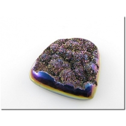 1 Titanium AAA infused druzy gemstone cabochon 40mm