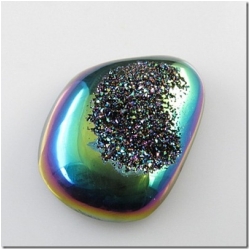 1 Titanium AAA infused druzy gemstone cabochon 45mm