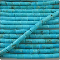 Turquoise Nacozari AA tube gemstone beades (D) 5.7 to 6.2mm