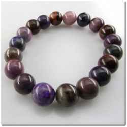 1 Sugilite round gemstone stretch bracelet (N) 10mm beads
