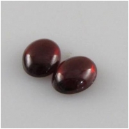 4 Garnet oval cabochon cut loose gemstone (N) 6 x 8mm CLOSEOUT