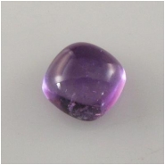 2 Amethyst puff square cabochon loose cut gemstone (N) Approximate size 8mm
