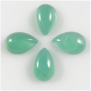 1 Chrysoprase 6 x 9mm Pear Gemstone Cabochon (N) Approximate Size 5.9 x 8.9mm to 6.25 x 9.2mm
