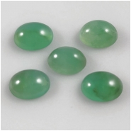 2 Chrysoprase 6 x 8mm Oval High Dome Gemstone Cabochon (N) Approximate Size 5.9 x 7.9mm to 6.16 x 8.2mm