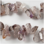 Quart Included with Hematite Geothite Amethyst Top Drilled Chip Gemstone Beads (N) 6.2 x 10.6mm to 9.8 x 15.75mm 8 inches  CLOSEOUT