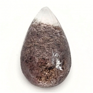 Lodolite Garden Quartz Teardrop Gemstone Cabochon (N) Approximate size 16.4 x 26.3mm
