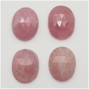 1 Sapphire Peach Oval Rose Cut Gemstone Cabochon (N) Approximate size 7 x 9mm
