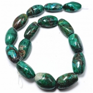 Chrysocolla Nugget Gemstone Beads (S) 25.5 to 27.3mm 15.5 inches Read Description