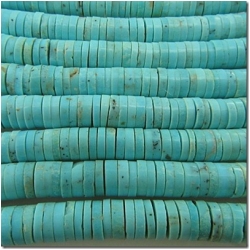 Turquoise Campitos A heishi gemstone beads (S) 4.9 to 5.1mm