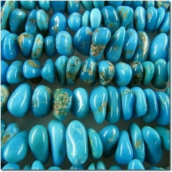 Turquoise Castledome nugget gemstone beads (S) 6 to 8.5mm