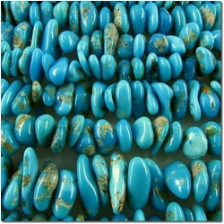 Turquoise Castledome nugget gemstone beads (S) 7.6 to 10mm