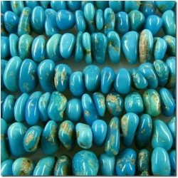 Turquoise Castledome nugget gemstone beads (S) 5.5 to 9.2mm