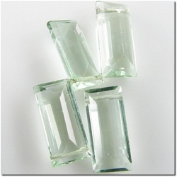 1 Fluorite faceted baguette cut briolette gemstone bead (N) 13.5 to 14.6mm