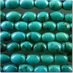 Turquoise Hubei puff rice A gemstone beads (S) 5.5 to 6mm