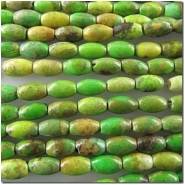 Turquoise yellow green rice gemstone beads (DS) 4.9 to 5.5mm
