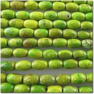 Turquoise Chinese yellow green rice gemstone beads (DS) 3.9 to 4.2mm