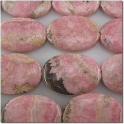 1 Rhodochrosite oval pendant gemstone beads (N) 34.3 to 35.5mm