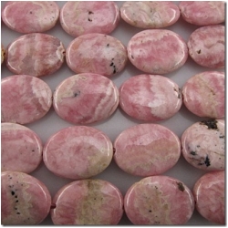 Rhodochrosite oval gemstone beads (N) 19.6 to 20mm