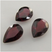 10 Garnet Faceted Pear Loose Cut Gemstones (N) 3 x 4mm