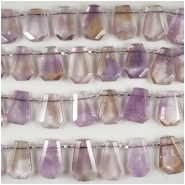 5 Ametrine Faceted Trapezoid Ladder Gemstone Pendant Beads (N) Approximate Size 17.5 x 25mm to 31 x 20mm