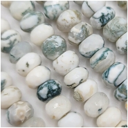 Dendritic Opal AA Hand Faceted Rondelle Gemstone Beads (N) Approximate size 9mm 14 inches