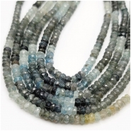 Sapphire AA Faceted Rondelle Shaded Gemstone Beads (N) Approximate size 2 x 4.5mm 13 inches
