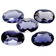 3 Iolite Faceted Oval Loose Cut Gemstones (N) 4 x 6mm