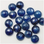 5 Kyanite Deep Blue Round Gemstone Cabochons Loose Cut (N) 6mm