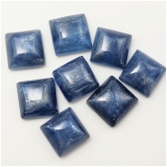 2 Kyanite Square Loose Cut Gemstone Cabochon Bright Blue (N) 8mm