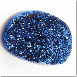 1 Titanium AAA infused druzy gemstone cabochon 45mm