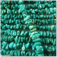 Turquoise Fox 24 inch graduated nugget gemstone beads (N) 4 to 13mm