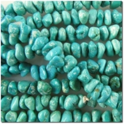 Turquoise Fox graduated turquoise nugget beads (N) 4 to 7mm
