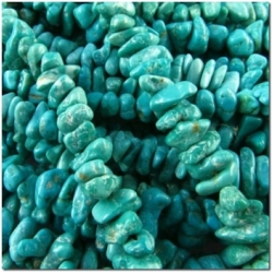 Turquoise Fox 24 inch graduated nugget gemstone beads (N) 5 to 12mm