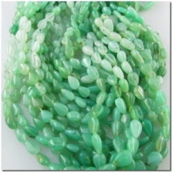 Chrysoprase varigated tear drop gemstone beads (N) 5 to 7mm