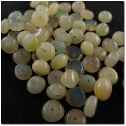 1 Ethiopian Opal rondelle gemstone bead no fire (N) 4.1 to 5mm