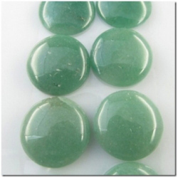 1 Green Aventurine round cabochon (N) 25mm