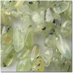 Prehnite long nugget gemstone beads (N) 12 to 21mm