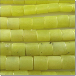 Olive serpentine jade double drilled curved square gemstone beads (D) 10mm CLOSE OUT!