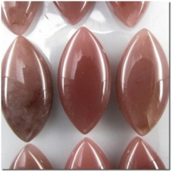 1 Pink Fancy Jasper marquise gemstone cabochon (N) 30mm