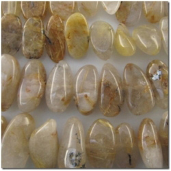 Rutilated Quartz nugget gemstone beads (N) 17 to 18mm