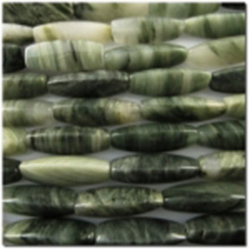 Seaweed quartz triangle tube gemstone beads (N) 20mm CLOSE OUT!
