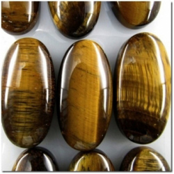 1 Tiger Eye oval gemstone cabochon (N) 30mm