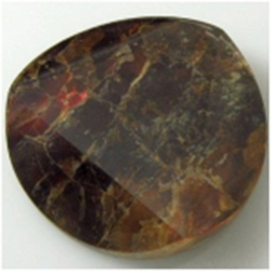 Ammolite A faceted cabochon 30mm gemstone ( E )