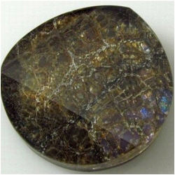Ammolite A faceted cabochon 25mm gemstone (E )