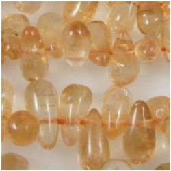 Citrine tear drop 6 to 10mm gemstone beads (D)