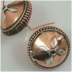 1 A copper and sterling saucer 21mm CLOSE OUT!